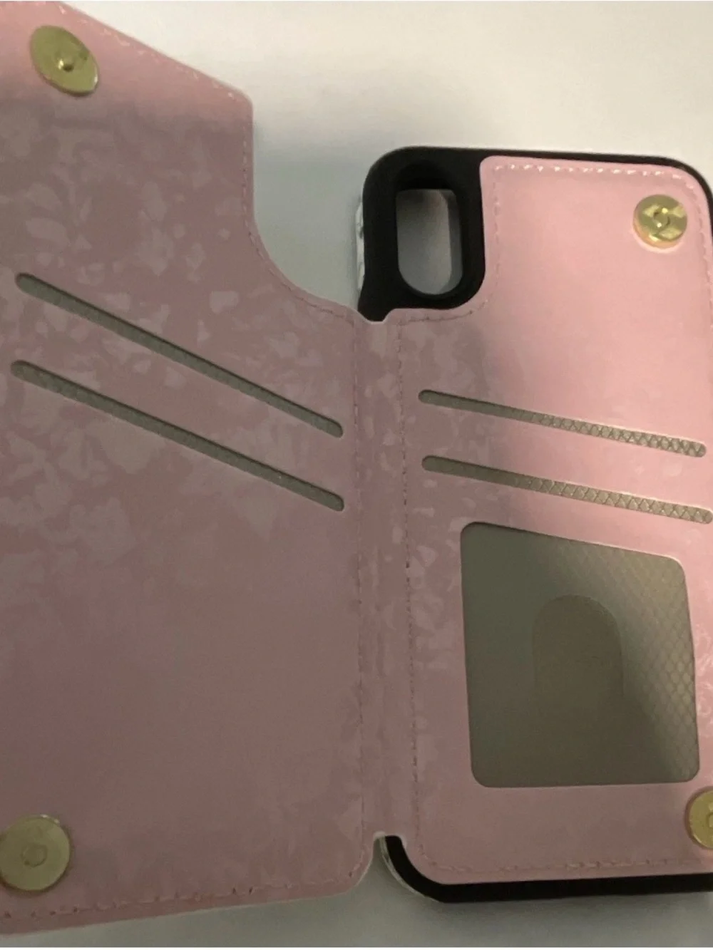 Floral Wallet Case Flip Cover with RFID blocking Card Slots, I-phone X/XS 5.8”